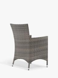 John Lewis Alora Woven Rattan 2-Seater Round Garden Bistro Table & Chairs Set, Grey - thumbnail 6