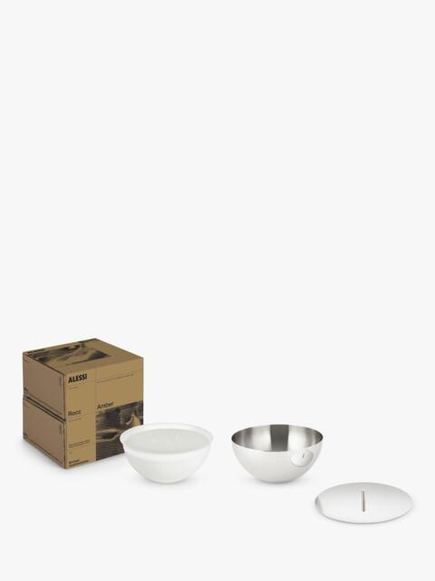 Alessi Rocc Small Stainless Steel Jar & Wax Candle, Amber - image 1