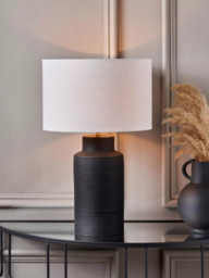 Pacific Sierra Terracotta Table Lamp, Black - thumbnail 3