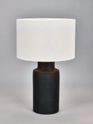 Pacific Sierra Terracotta Table Lamp, Black - thumbnail 1