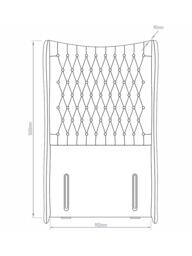 Hypnos Elizabeth Extra Wide Upholstered Headboard, Single - thumbnail 4