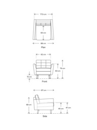 Swyft Model 10 Armchair, Dark Leg - thumbnail 2