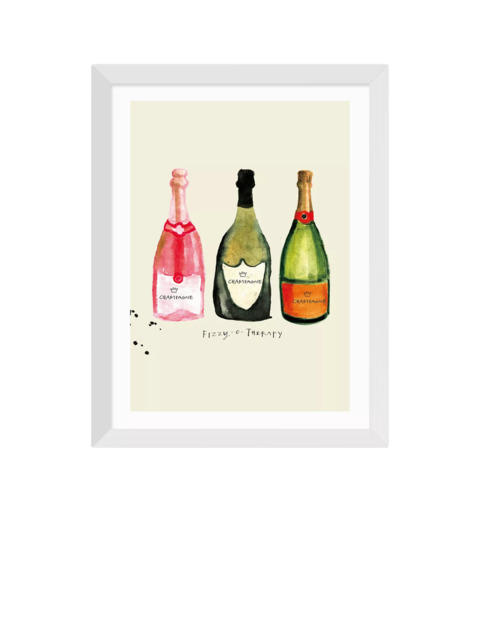 EAST END PRINTS Poet and Painter 'Fizzy O Therapy' Framed Print
