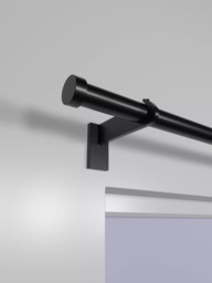 John Lewis Made to Order Select Eyelet Curtain Pole with Stud Finial, Wall Fix, Dia.25mm - thumbnail 2
