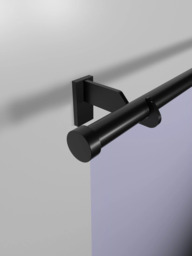 John Lewis Made to Order Select Eyelet Curtain Pole with Stud Finial, Wall Fix, Dia.25mm - thumbnail 4