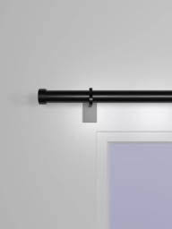 John Lewis Made to Order Select Eyelet Curtain Pole with Stud Finial, Wall Fix, Dia.25mm - thumbnail 3