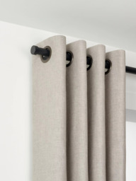John Lewis Made to Order Select Eyelet Curtain Pole with Stud Finial, Wall Fix, Dia.25mm - thumbnail 1
