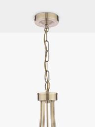 Laura Ashley Southwell 5 Arm Glass Shade Chandelier Ceiling Light, Antique Brass - thumbnail 5