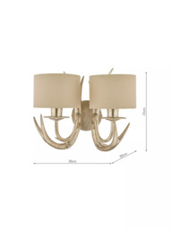 Laura Ashley Mulroy Double Wall Light, Champagne - thumbnail 5