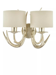 Laura Ashley Mulroy Double Wall Light, Champagne - thumbnail 3