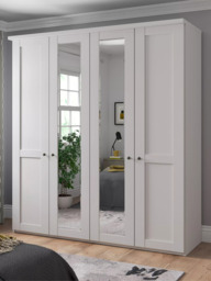 John Lewis Marlow 200cm Mirrored Hinged Wardrobe - thumbnail 3