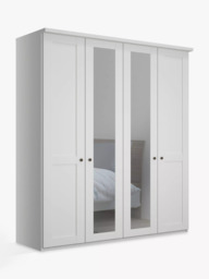John Lewis Marlow 200cm Mirrored Hinged Wardrobe - thumbnail 1