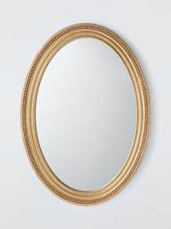 John Lewis Vintage French Oval Wall Mirror, 50 x 70cm, Antique Gold