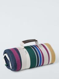 John Lewis Modern Rustic Stripe Extra Large Picnic Rug, Multi - thumbnail 1