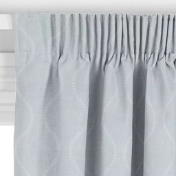 John Lewis Chattis Embroidery Made to Measure Curtains or Roman Blind, Grey - thumbnail 3