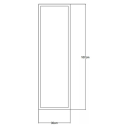 John Lewis Ivey Rectangular Mirror, 107 x 31cm - thumbnail 4