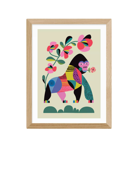 EAST END PRINTS Rachel Lee 'Gorilla' Framed Print