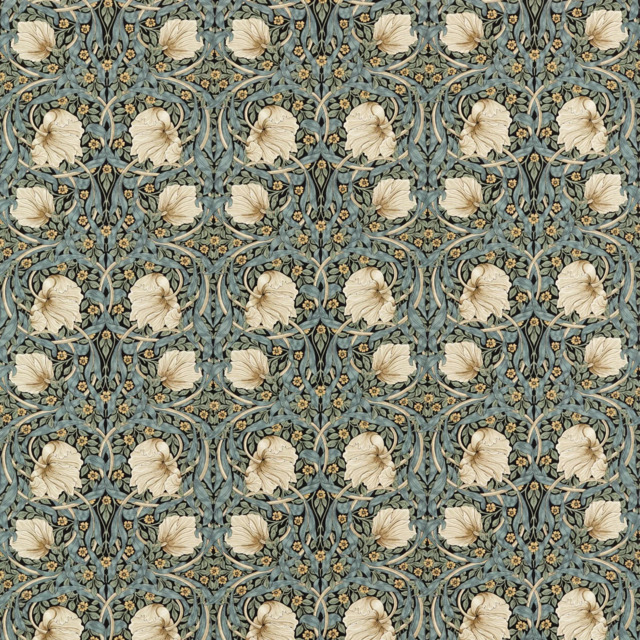 Morris & Co. Pimpernel Made to Measure Curtains or Roman Blind, Ink/Sage - image 1