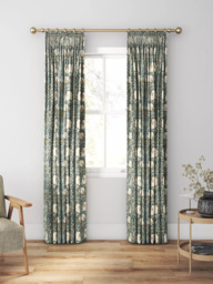 Morris & Co. Pimpernel Made to Measure Curtains or Roman Blind, Ink/Sage - thumbnail 3