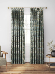 Morris & Co. Pimpernel Made to Measure Curtains or Roman Blind, Ink/Sage - thumbnail 5