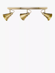 Laura Ashley Rufus 3 Spotlight Ceiling Bar, Brass - thumbnail 3