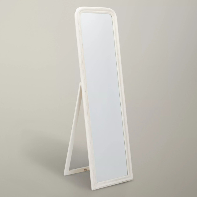 John Lewis Distressed Cheval Mirror, 170 x 50cm, Cream - image 1