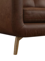 John Lewis Barbican Leather Armchair, Light Leg - thumbnail 6