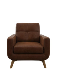 John Lewis Barbican Leather Armchair, Light Leg - thumbnail 5