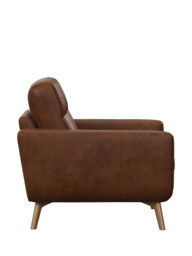 John Lewis Barbican Leather Armchair, Light Leg - thumbnail 3
