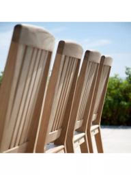 Barlow Tyrie Chesapeake Wooden Garden Dining Chair, Teak - thumbnail 2