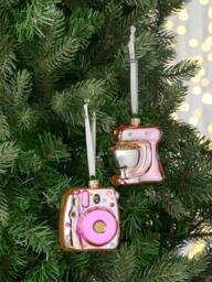 John Lewis The Enthusiast Polaroid Camera Bauble, Pink - thumbnail 3
