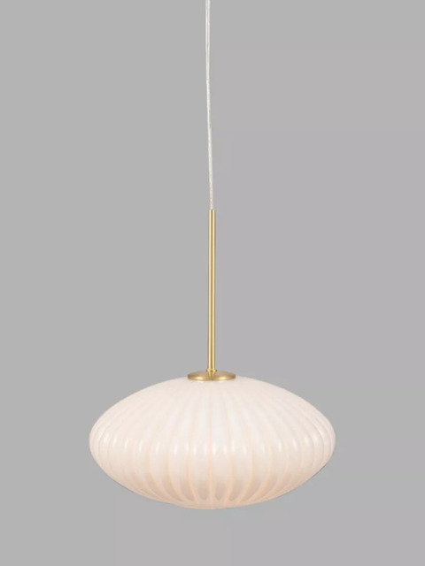 Pacific Ribbed Glass Oval Ceiling Light - image 1
