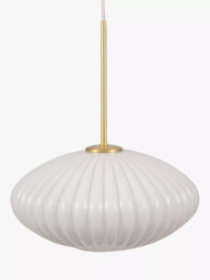 Pacific Ribbed Glass Oval Ceiling Light - thumbnail 2