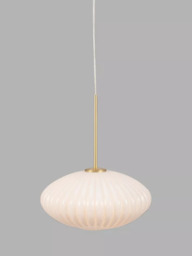 Pacific Ribbed Glass Oval Ceiling Light