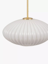 Pacific Ribbed Glass Oval Ceiling Light - thumbnail 4