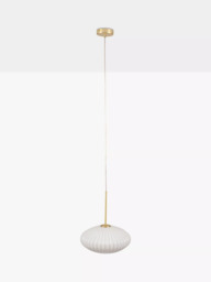 Pacific Ribbed Glass Oval Ceiling Light - thumbnail 3