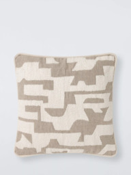 John Lewis Corded Geo Cushion, Natural