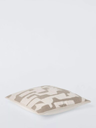 John Lewis Corded Geo Cushion, Natural - thumbnail 3