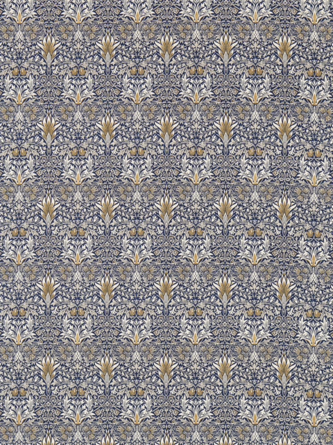 Morris & Co. Snakeshead Made to Measure Curtains or Roman Blind, Indigo/Hemp - image 1
