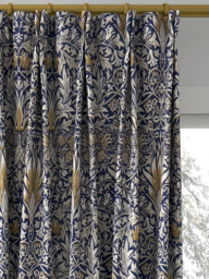 Morris & Co. Snakeshead Made to Measure Curtains or Roman Blind, Indigo/Hemp - thumbnail 4