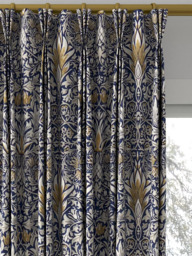 Morris & Co. Snakeshead Made to Measure Curtains or Roman Blind, Indigo/Hemp - thumbnail 6