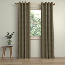 John Lewis Velvet Pair Lined Eyelet Curtains - thumbnail 1