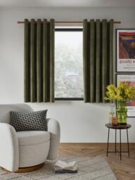 John Lewis Velvet Pair Lined Eyelet Curtains - thumbnail 6