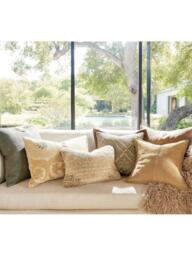 Pottery Barn Oria Suzani Lumbar Cushion Cover, Straw/Multi - thumbnail 2