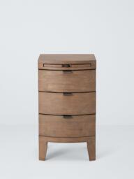 John Lewis Reclaimed Timber 3 Drawer Bedside Table, Natural Wood - thumbnail 3