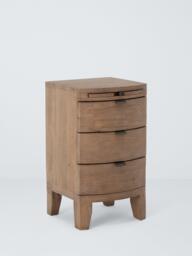 John Lewis Reclaimed Timber 3 Drawer Bedside Table, Natural Wood - thumbnail 1