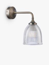 John Lewis Saltern Glass Wall Light, Pewter - thumbnail 4