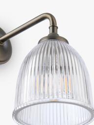 John Lewis Saltern Glass Wall Light, Pewter - thumbnail 5