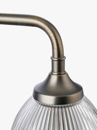 John Lewis Saltern Glass Wall Light, Pewter - thumbnail 6