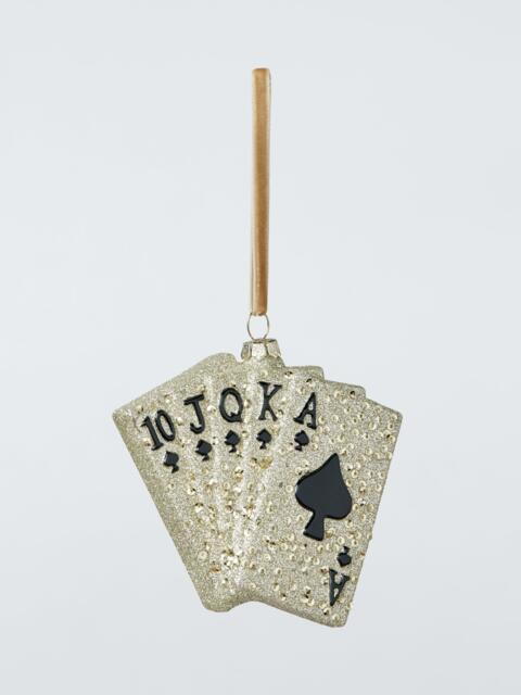 John Lewis The Connoisseur Playing Cards Bauble, Gold - image 1